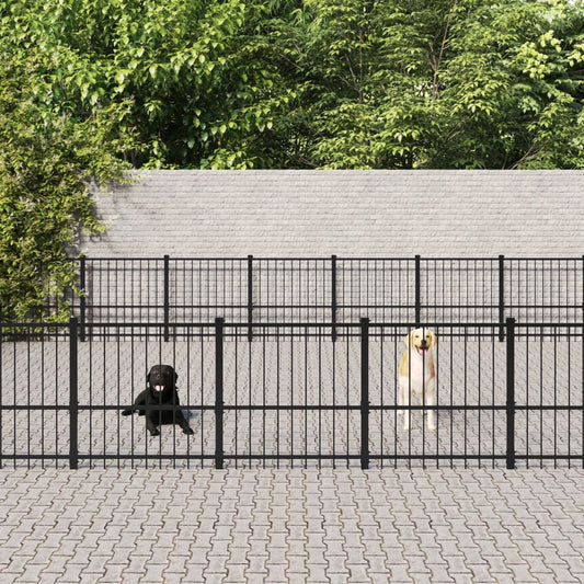 Outdoor Hondenkennel Staal 59,28 m²