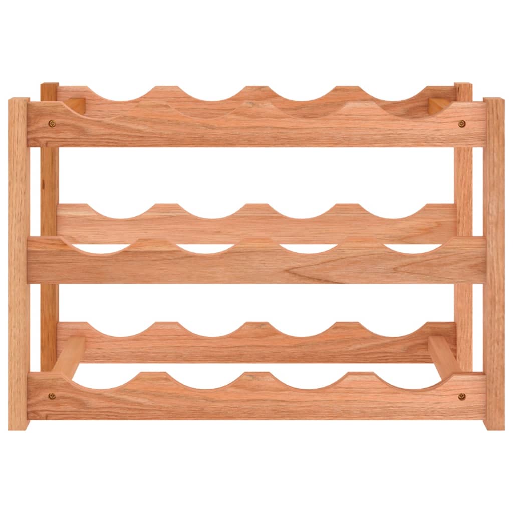 vidaXL Wine Rack for 12 Bottles Solid Wood Walnut