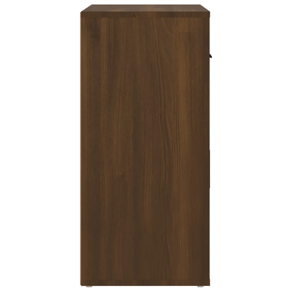 Buffet chêne brun 80x33x70 cm bois d'ingénierie
