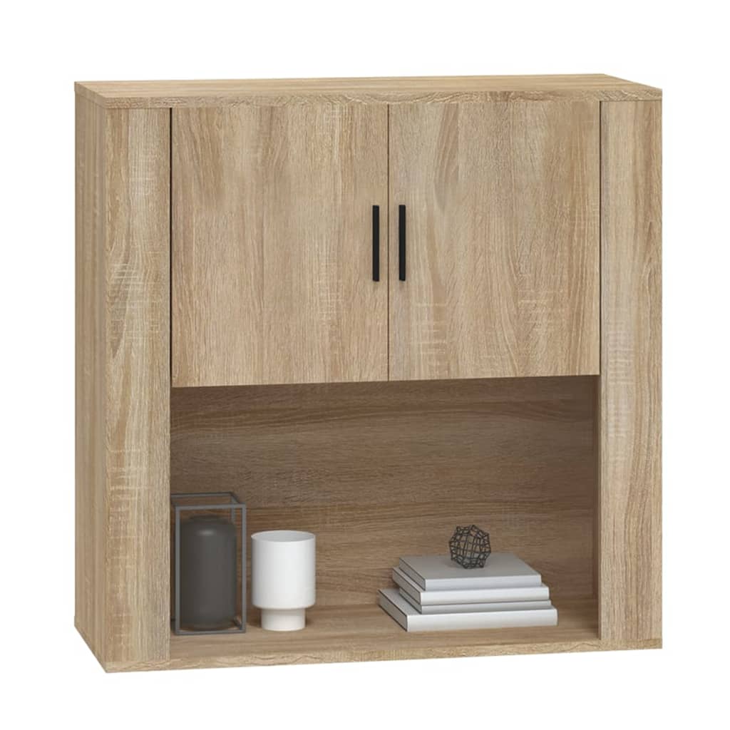 vidaXL Wall Cabinet Sonoma Oak 80x33x80 cm Engineered Wood