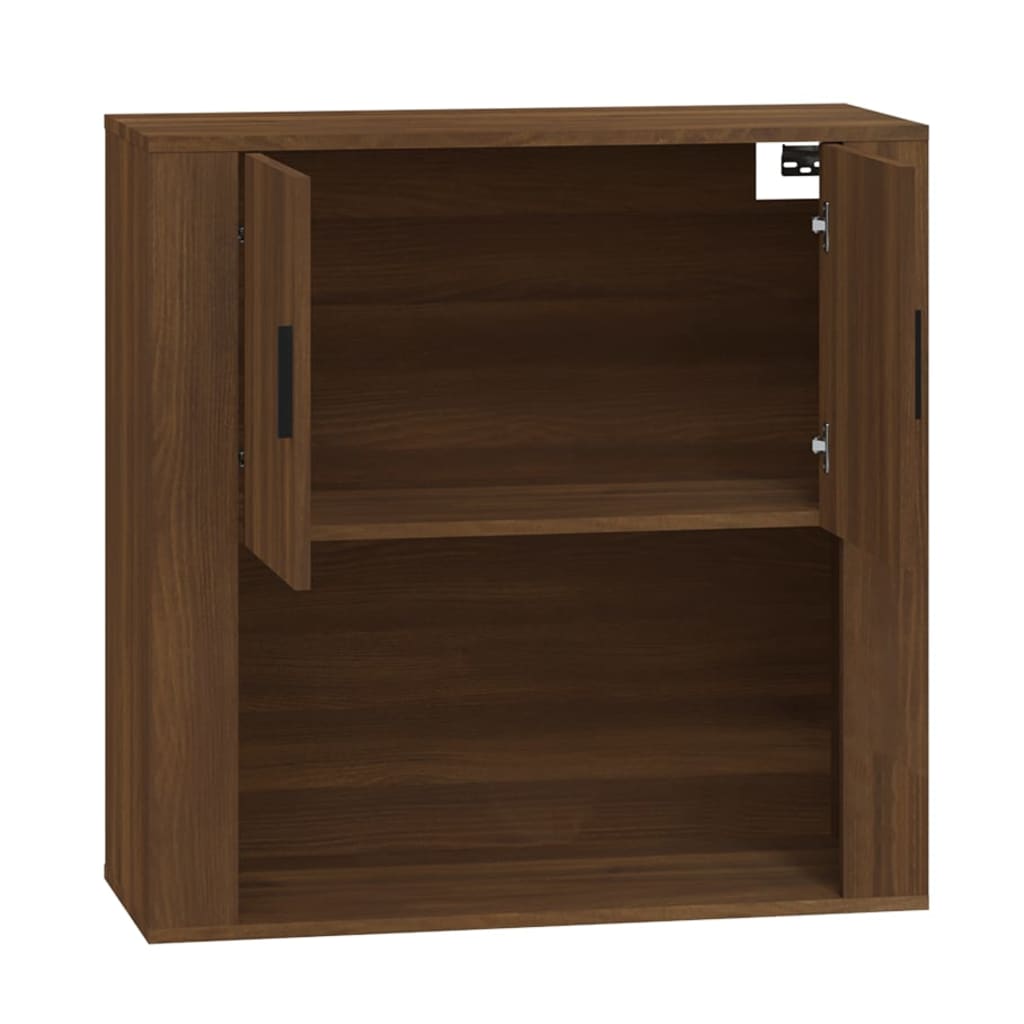 vidaXL Wall Cabinet Brown Oak 80x33x80 cm Engineered Wood