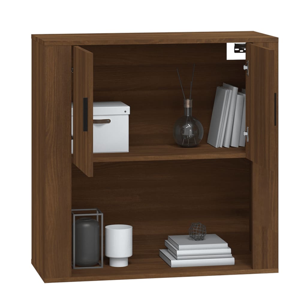 vidaXL Wall Cabinet Brown Oak 80x33x80 cm Engineered Wood