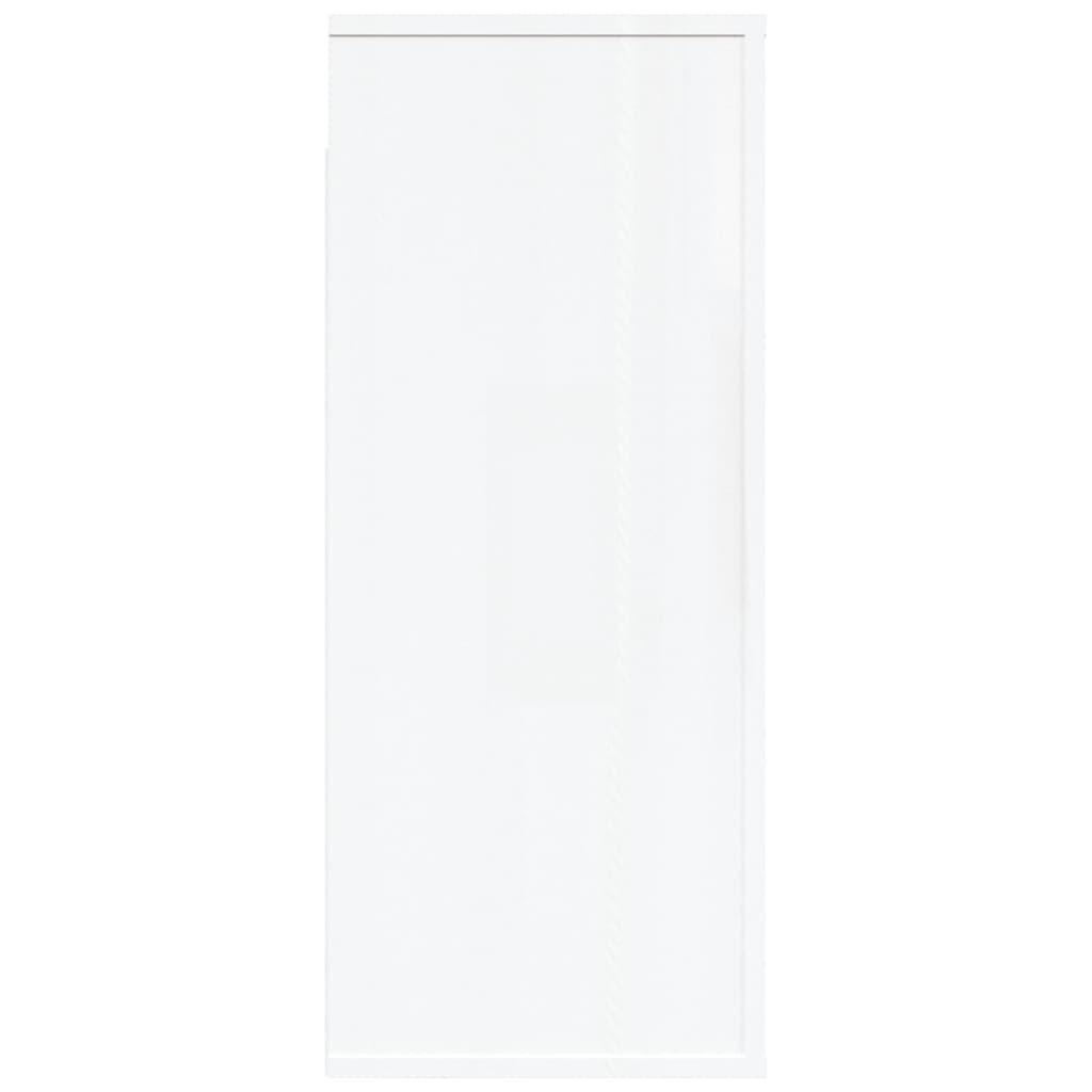 Armoire Murale Blanc Brillant 80x33x80 cm Bois D'ingénierie