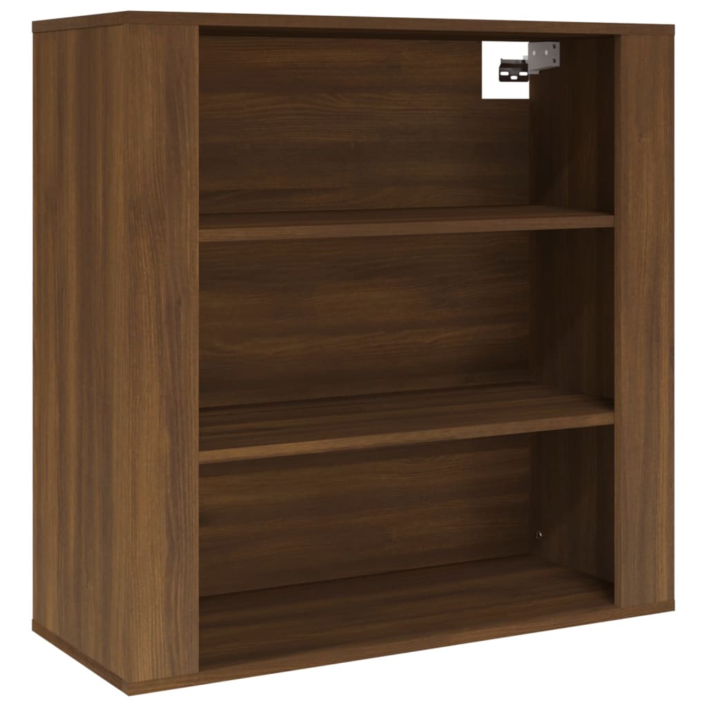 vidaXL Wall Cabinet Brown Oak 80x33x80 cm Engineered Wood