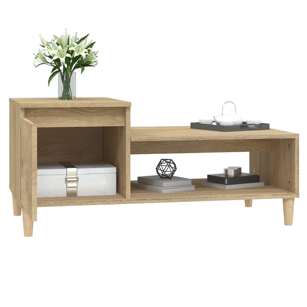 vidaXL Coffee Table Sonoma Oak 100x50x45 cm Engineered Wood