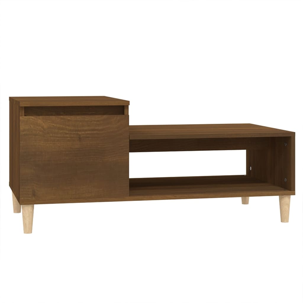 Salontafel Bruin Eiken 100x50x45 cm Engineered Wood