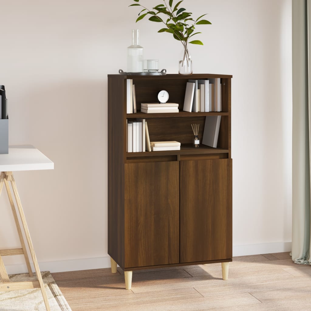 vidaXL Highboard Brown Oak 60x36x110 cm Engineered Wood