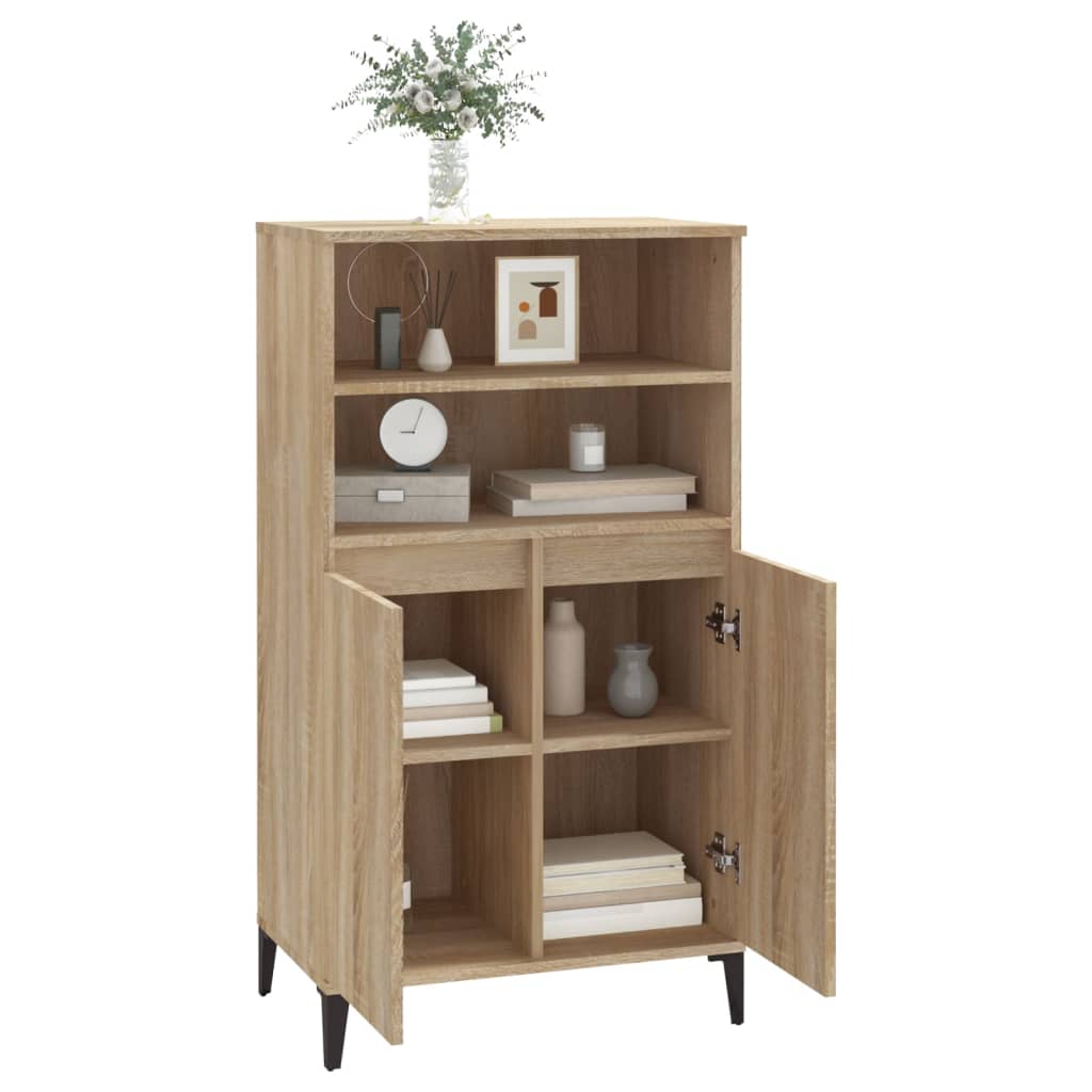 Buffet haut Chêne Sonoma 60x36x110 cm Bois d'ingénierie