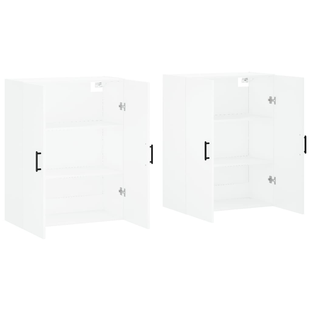 vidaXL Wall Mounted Cabinets 2 pcs White 69.5x34x90 cm