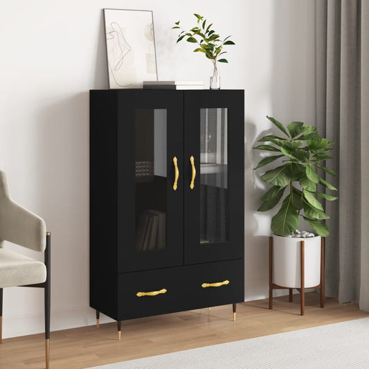 vidaXL Highboard Black 69.5x31x115 cm Engineered Wood