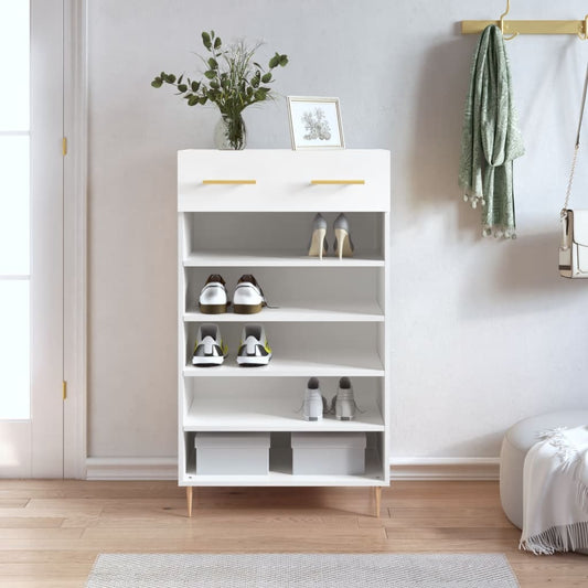 vidaXL Shoe Cabinet White 60x35x105 cm Engineered Wood