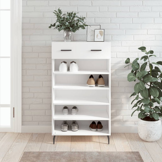 vidaXL Shoe Cabinet White 60x35x105 cm Engineered Wood