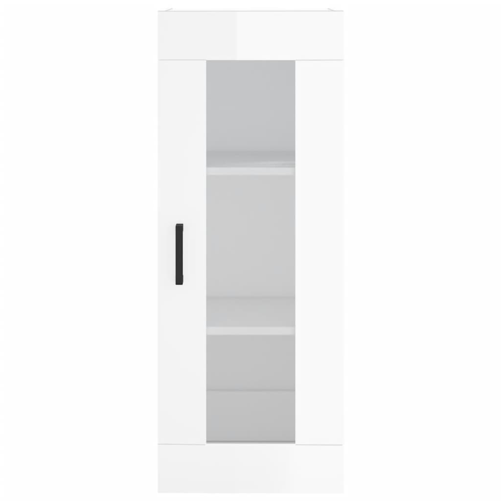vidaXL Wall Mounted Cabinet High Gloss White 34.5x34x90 cm