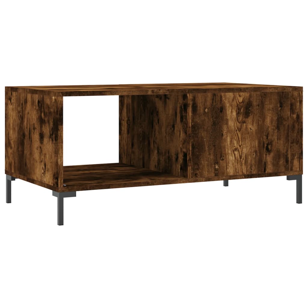 vidaXL Coffee Table Smoked Oak 90x50x40 cm Engineered Wood