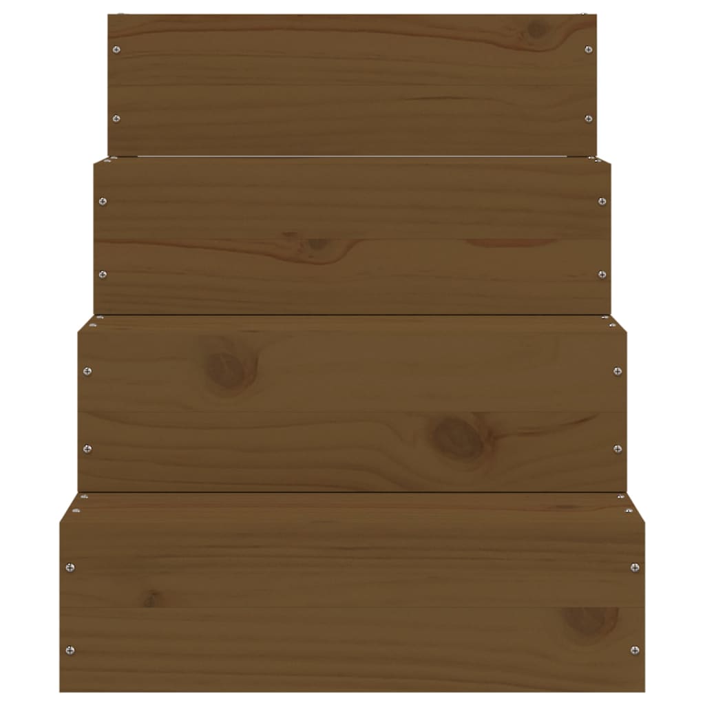 vidaXL Pet Stair Honey Brown 40x49x47 cm Solid Wood Pine