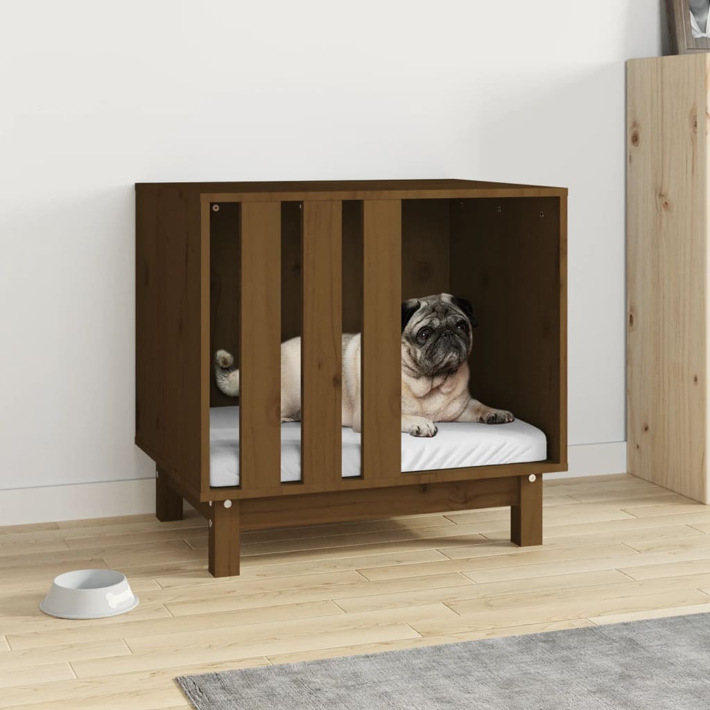 vidaXL Dog House Honey Brown 60x45x57 cm Solid Wood Pine