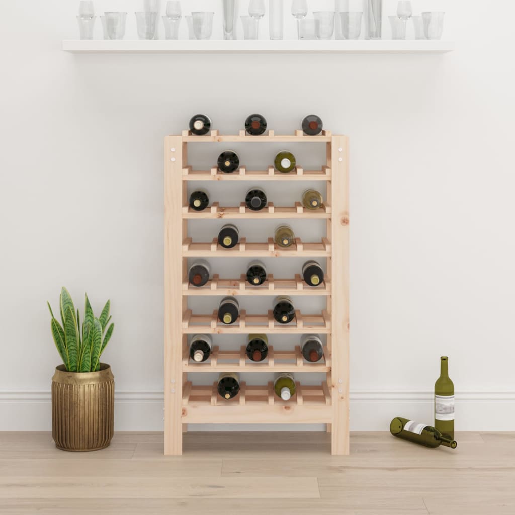 vidaXL Wine Rack 61.5x30x107.5 cm Solid Wood Pine