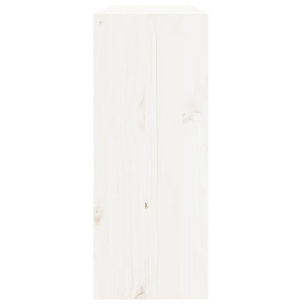 Wijnkast wit 62x25x62 cm massief grenenhout
