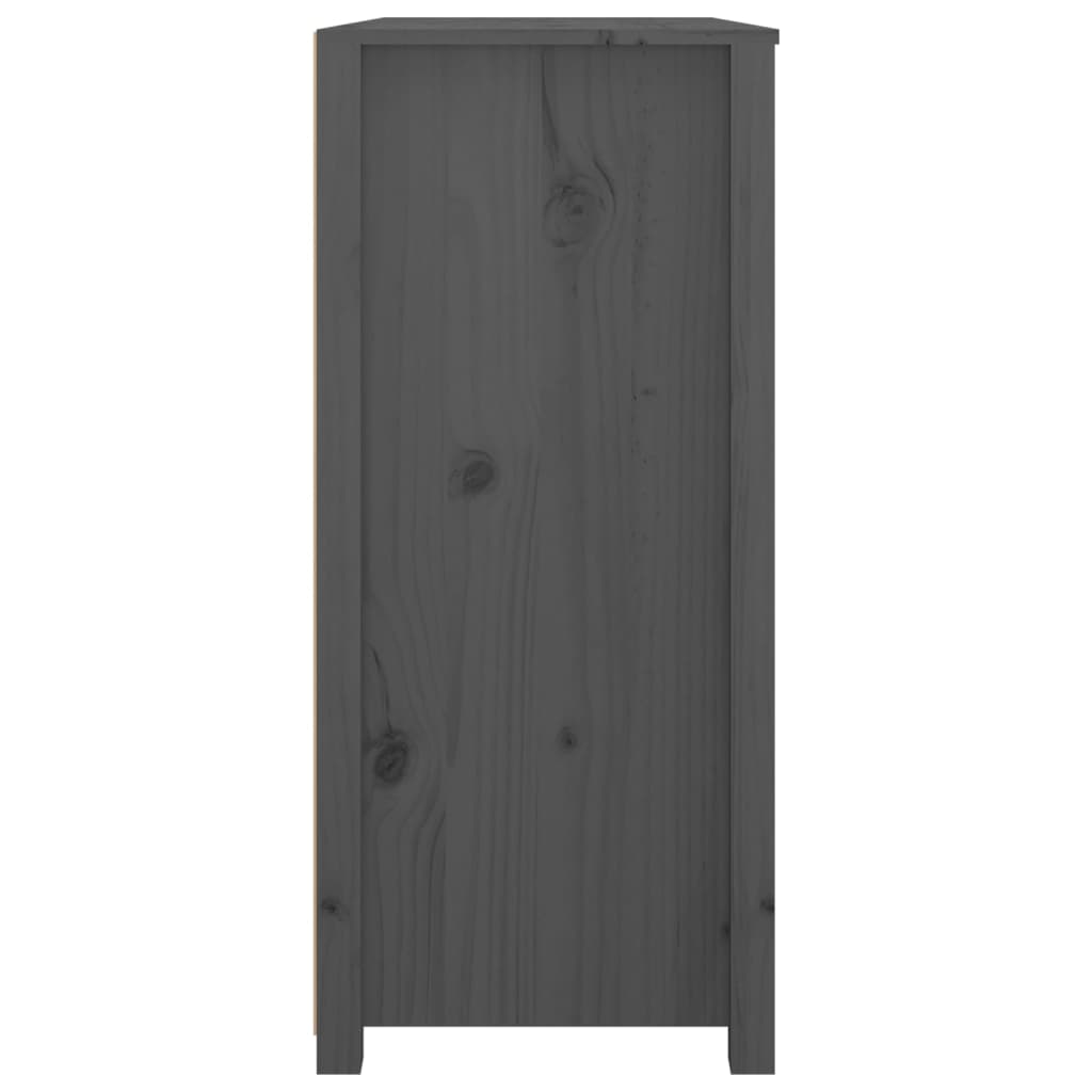 vidaXL Side Cabinet Grey 100x40x90 cm Solid Wood Pine