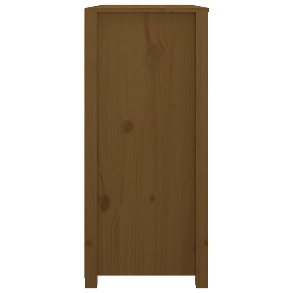 Armoire d'Appoint Marron Miel 100x40x90 cm Bois Massif Pin