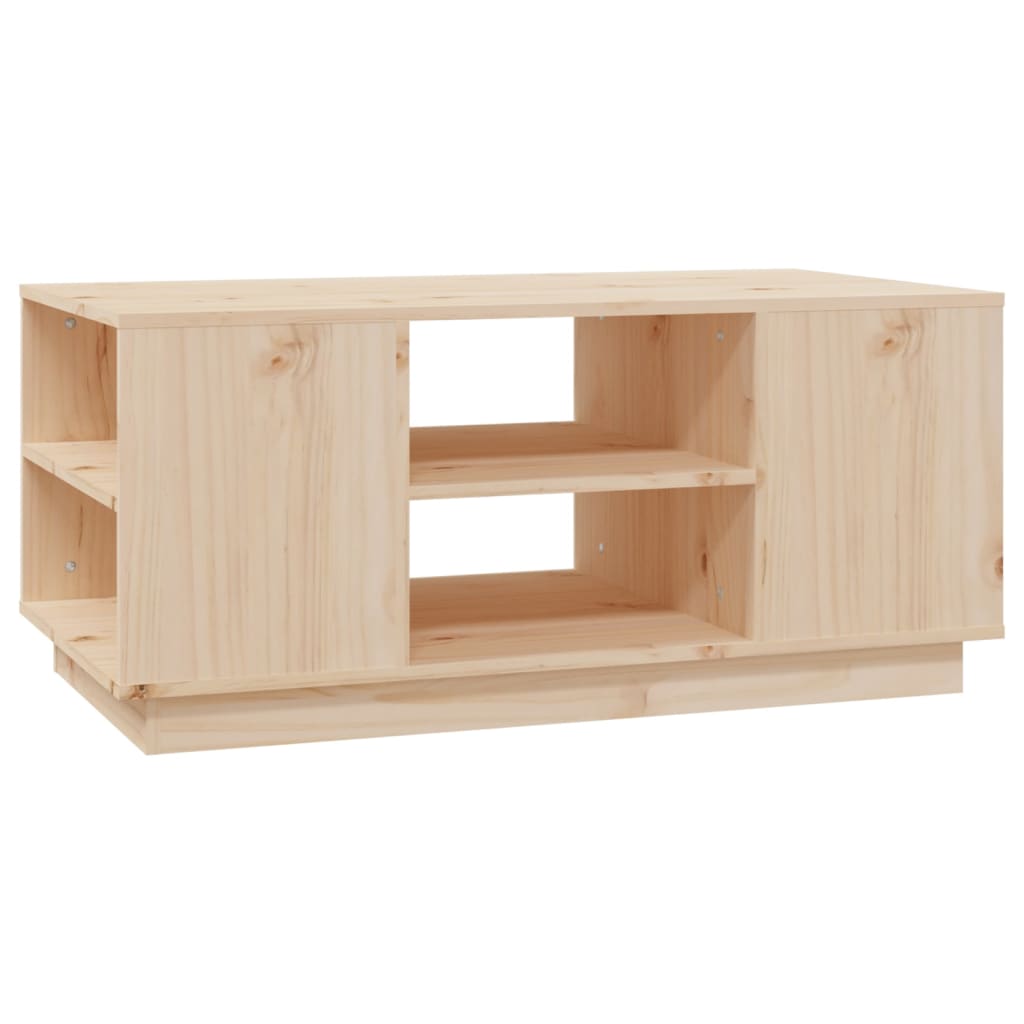 Table Basse 90x49x40,5 cm Bois Massif Pin