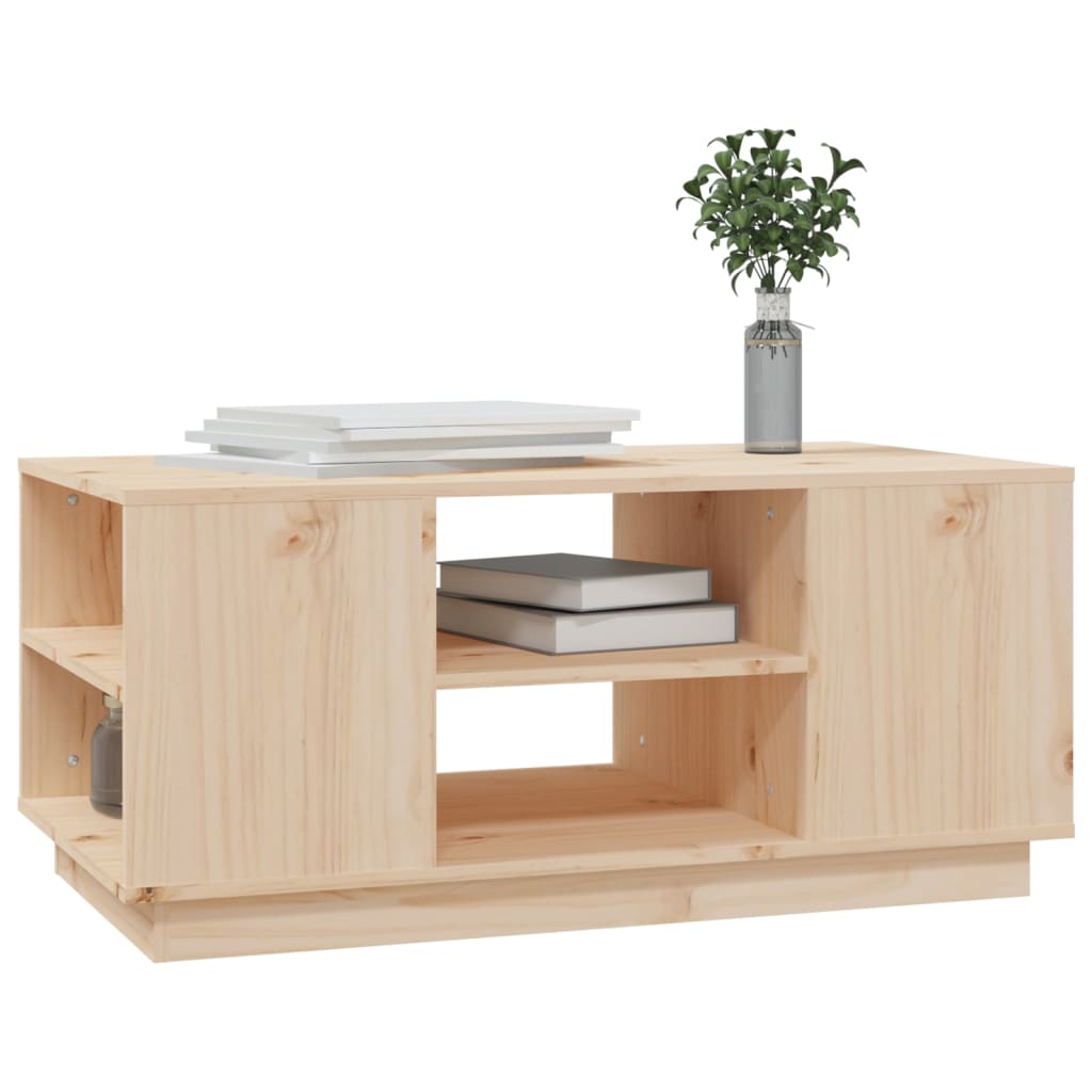 Table Basse 90x49x40,5 cm Bois Massif Pin