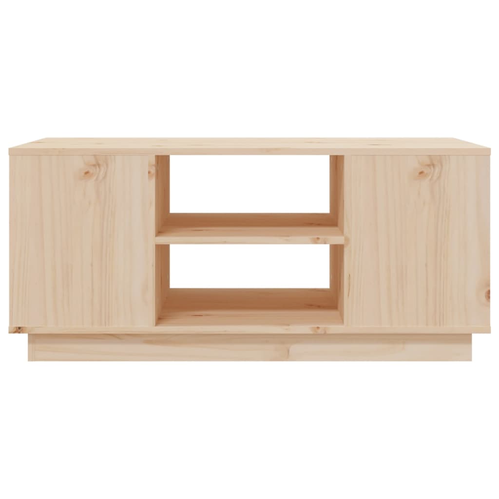 Table Basse 90x49x40,5 cm Bois Massif Pin