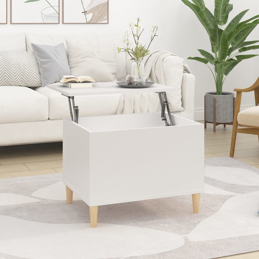 vidaXL Coffee Table White 60x44.5x45 cm Engineered Wood