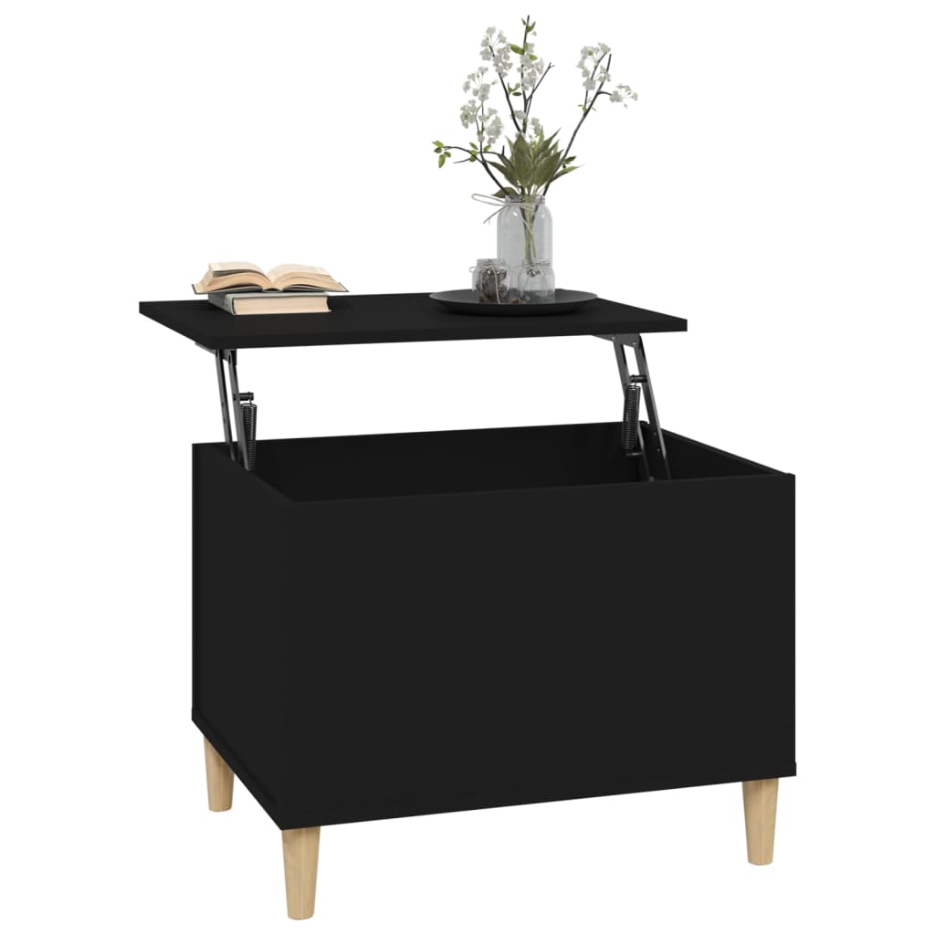 vidaXL Coffee Table Black 60x44.5x45 cm Engineered Wood