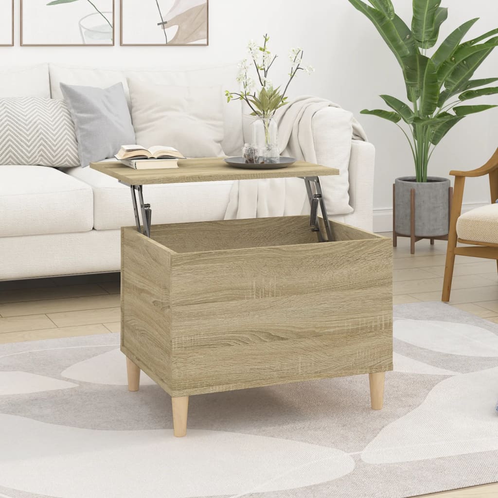 vidaXL Coffee Table Sonoma Oak 60x44.5x45 cm Engineered Wood