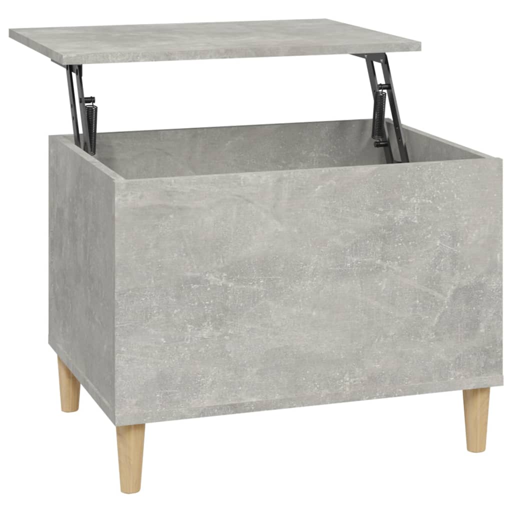 Table Basse Béton Gris 60x44,5x45 cm Bois D'ingénierie