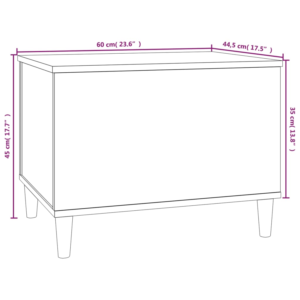 Table Basse Béton Gris 60x44,5x45 cm Bois D'ingénierie