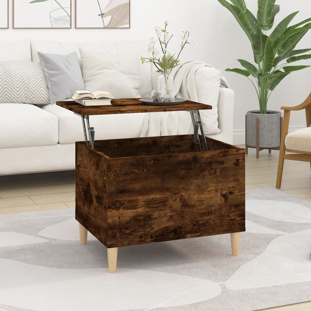 vidaXL Coffee Table Smoked Oak 60x44.5x45 cm Engineered Wood