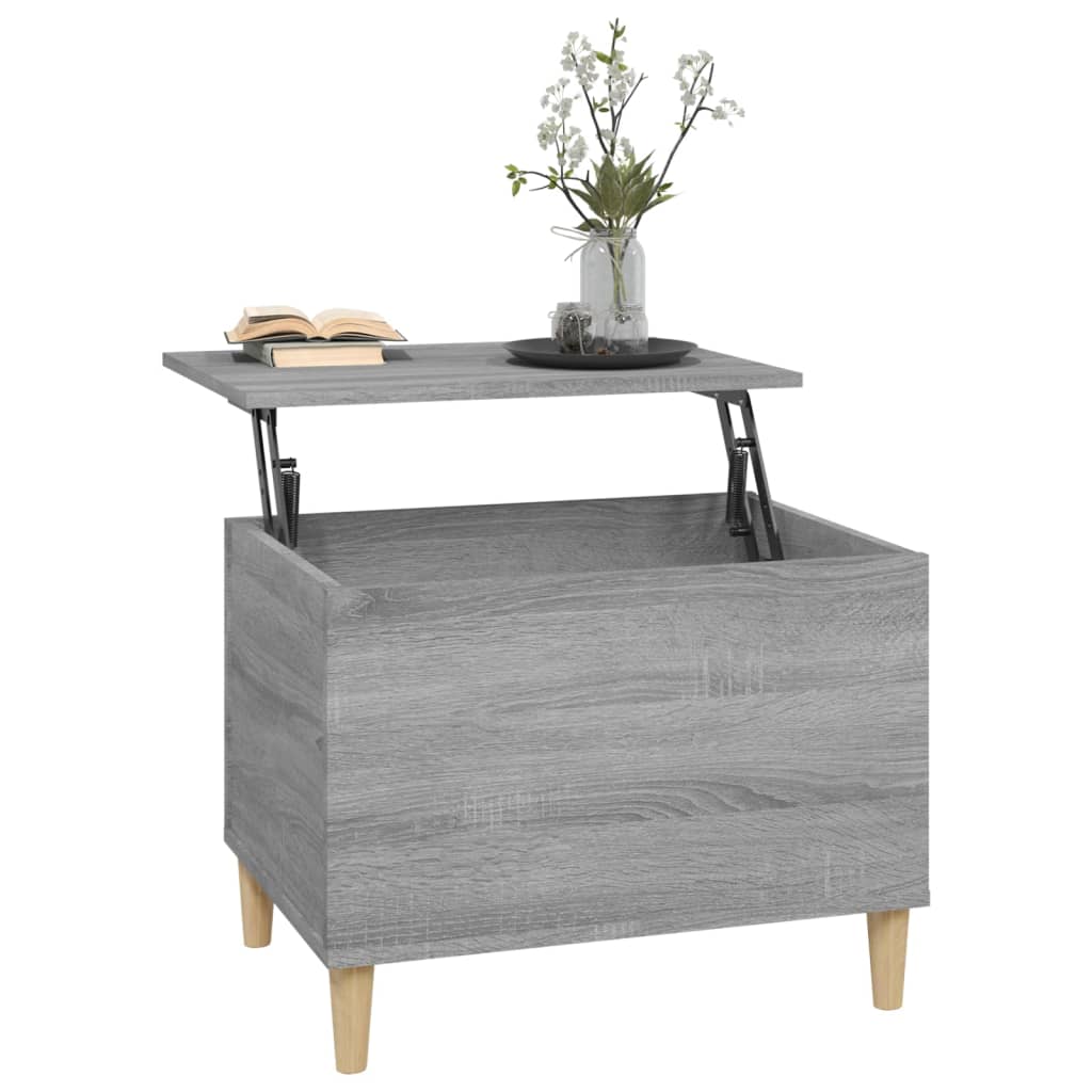 vidaXL Coffee Table Grey Sonoma 60x44.5x45 cm Engineered Wood