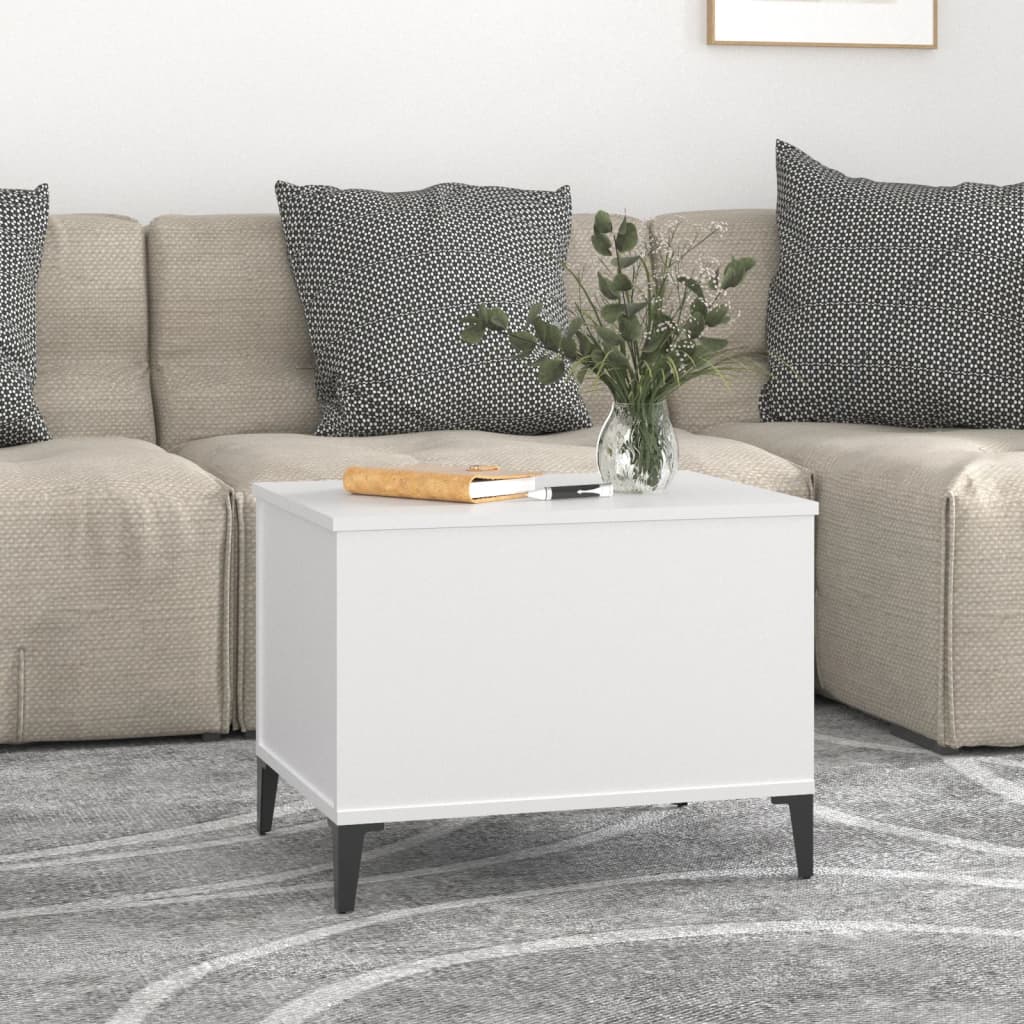 vidaXL Coffee Table White 60x44.5x45 cm Engineered Wood