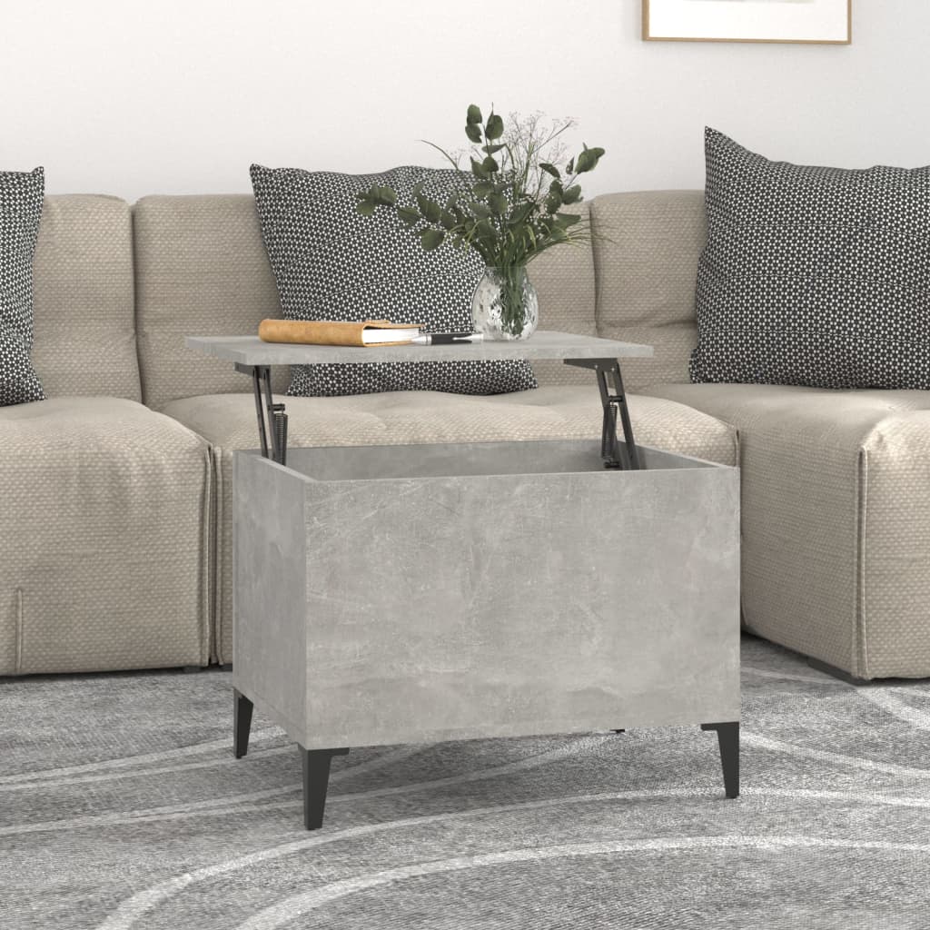 vidaXL Coffee Table Concrete Grey 60x44.5x45 cm Engineered Wood