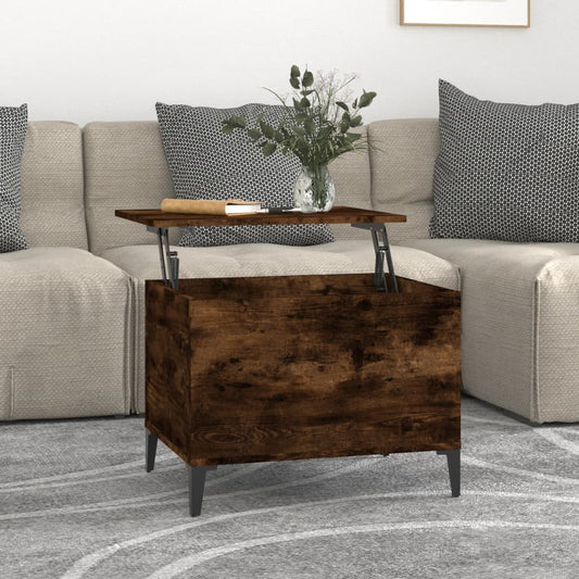 vidaXL Coffee Table Smoked Oak 60x44.5x45 cm Engineered Wood