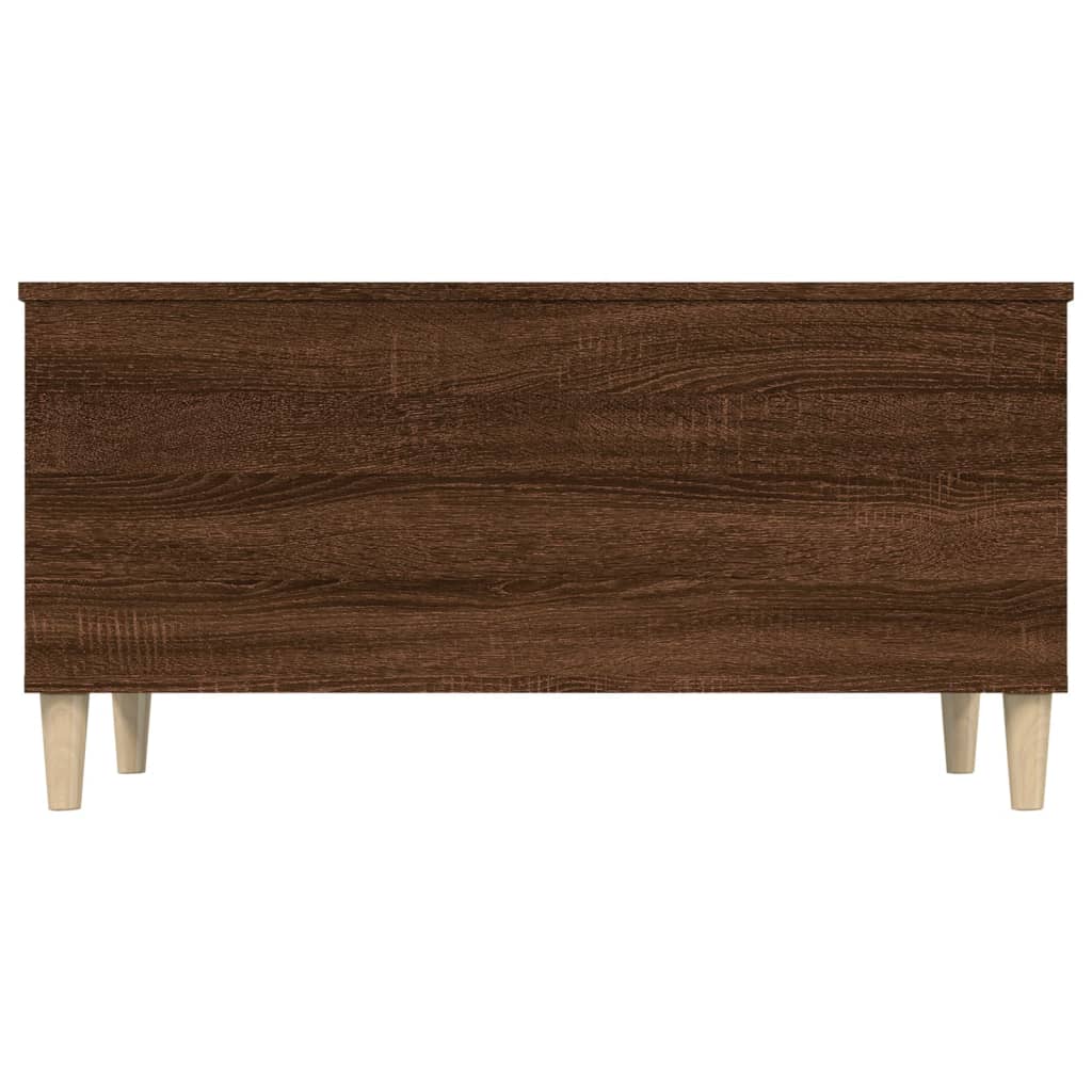 Salontafel Bruin Eiken 90x44.5x45 cm Gebouwd Hout