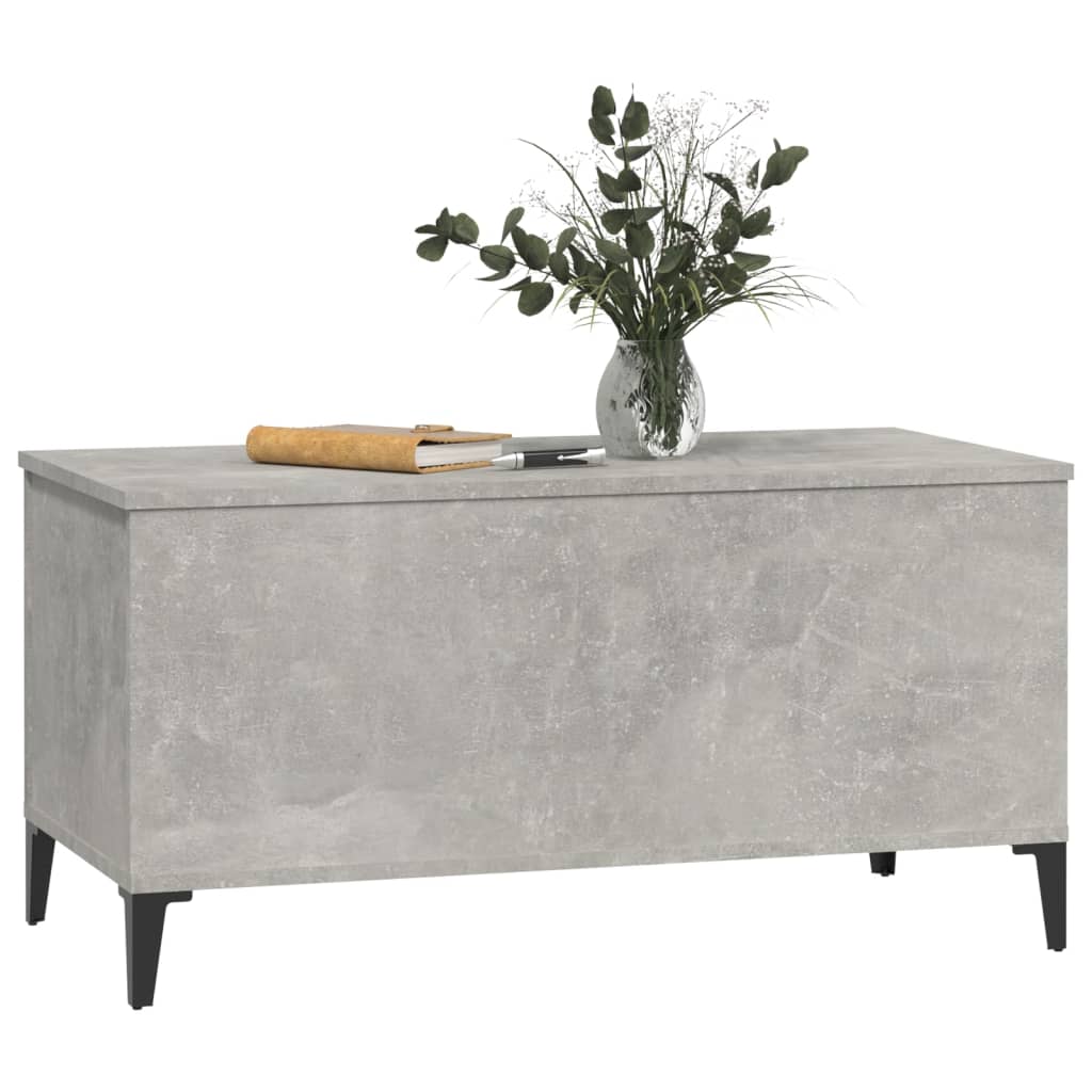 Table Basse Béton Gris 90x44,5x45 cm Bois D'ingénierie