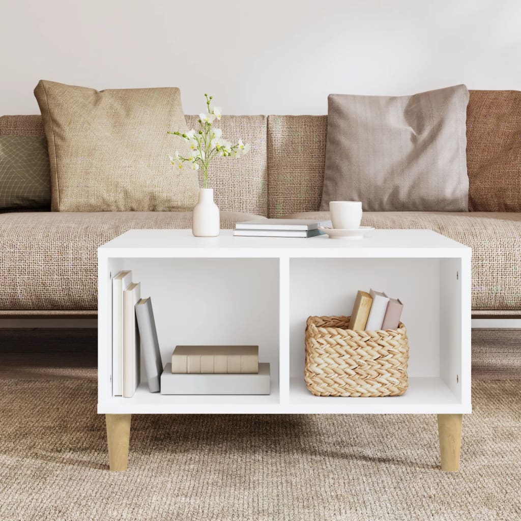 vidaXL Coffee Table White 60x50x36.5 cm Engineered Wood