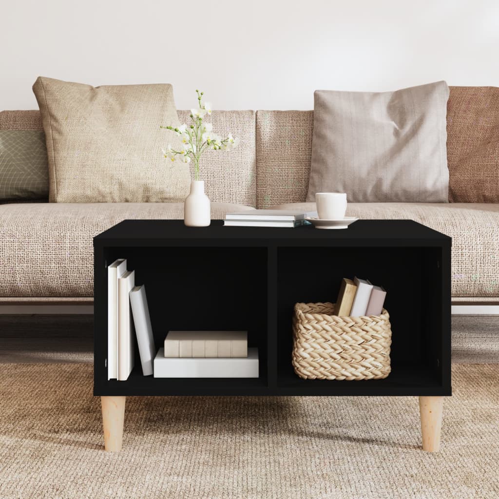 vidaXL Coffee Table Black 60x50x36.5 cm Engineered Wood