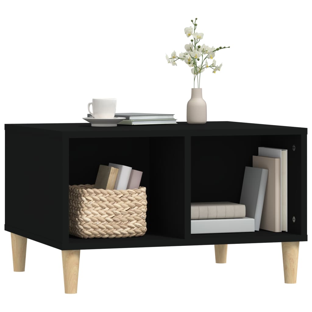 vidaXL Coffee Table Black 60x50x36.5 cm Engineered Wood