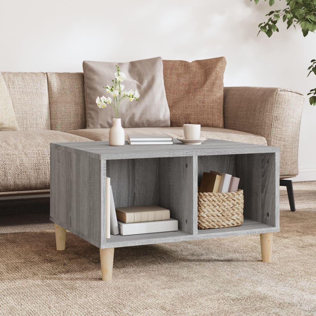 vidaXL Coffee Table Grey Sonoma 60x50x36.5 cm Engineered Wood