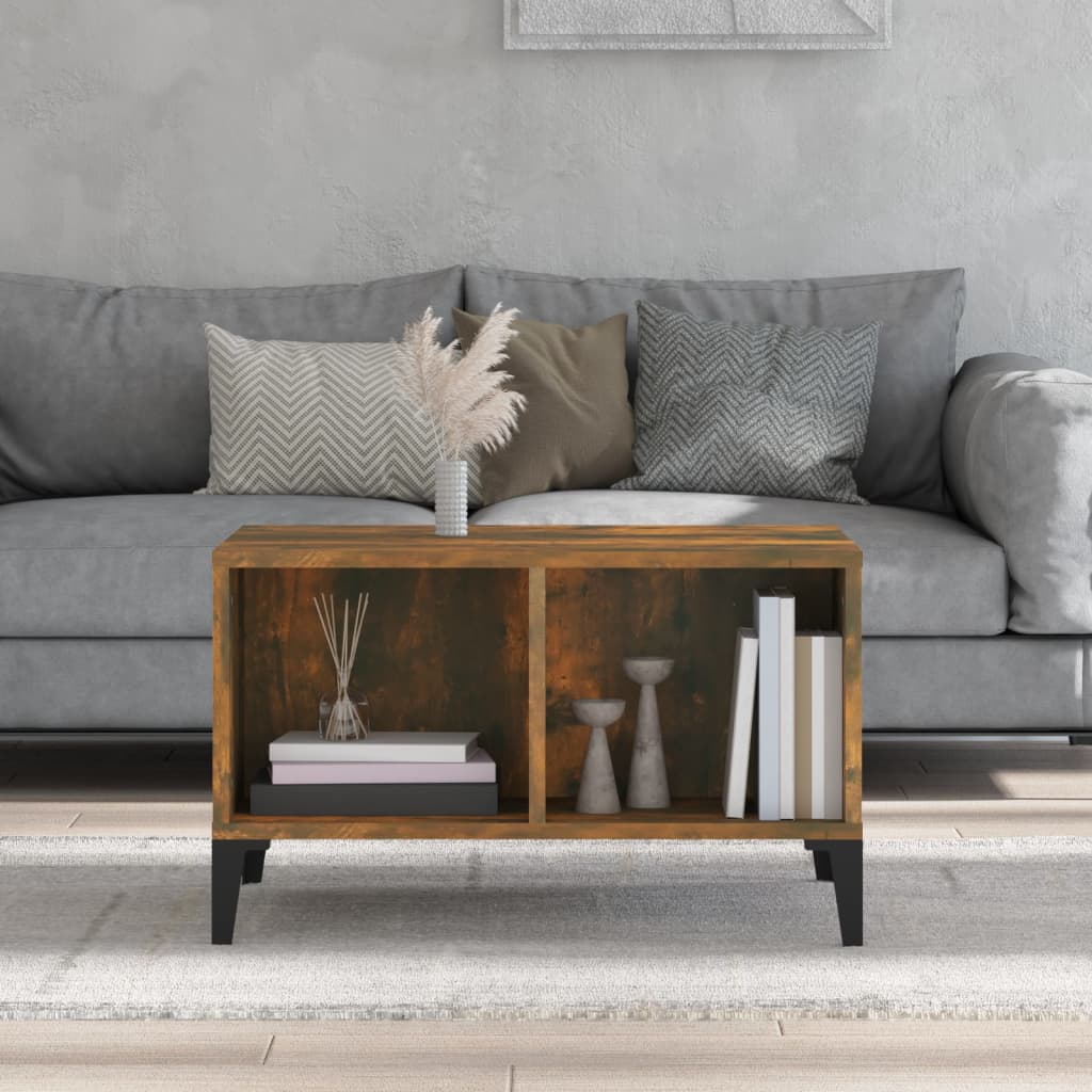 vidaXL Coffee Table Smoked Oak 60x50x36.5 cm Engineered Wood