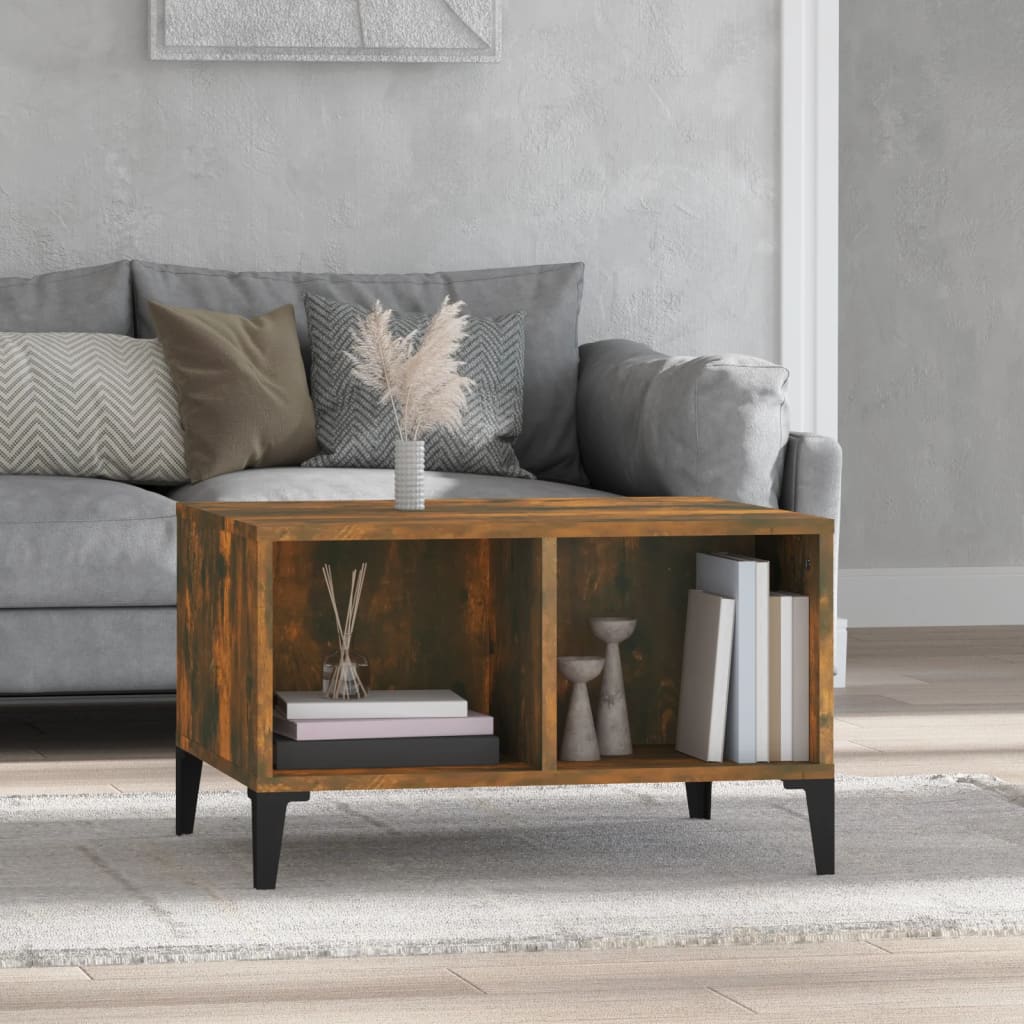 vidaXL Coffee Table Smoked Oak 60x50x36.5 cm Engineered Wood