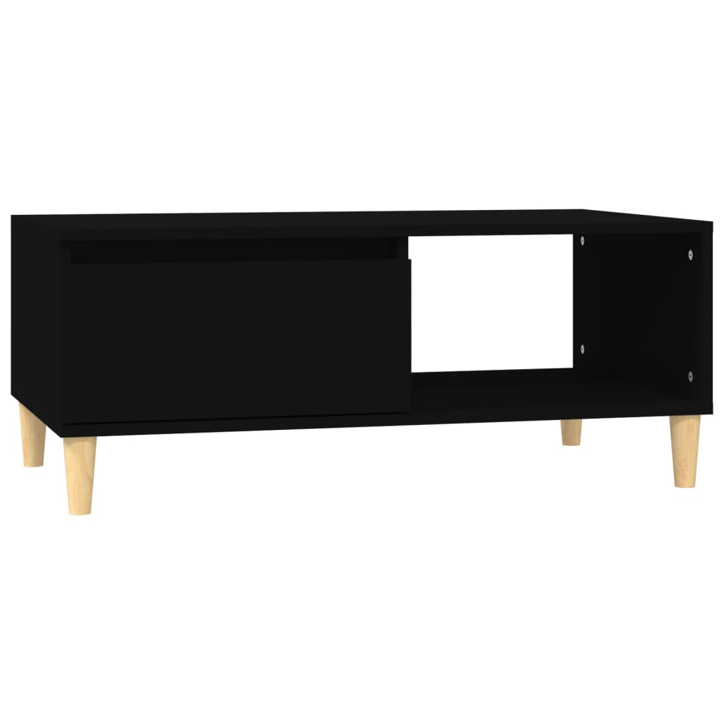 vidaXL Coffee Table Black 90x50x36.5 cm Engineered Wood