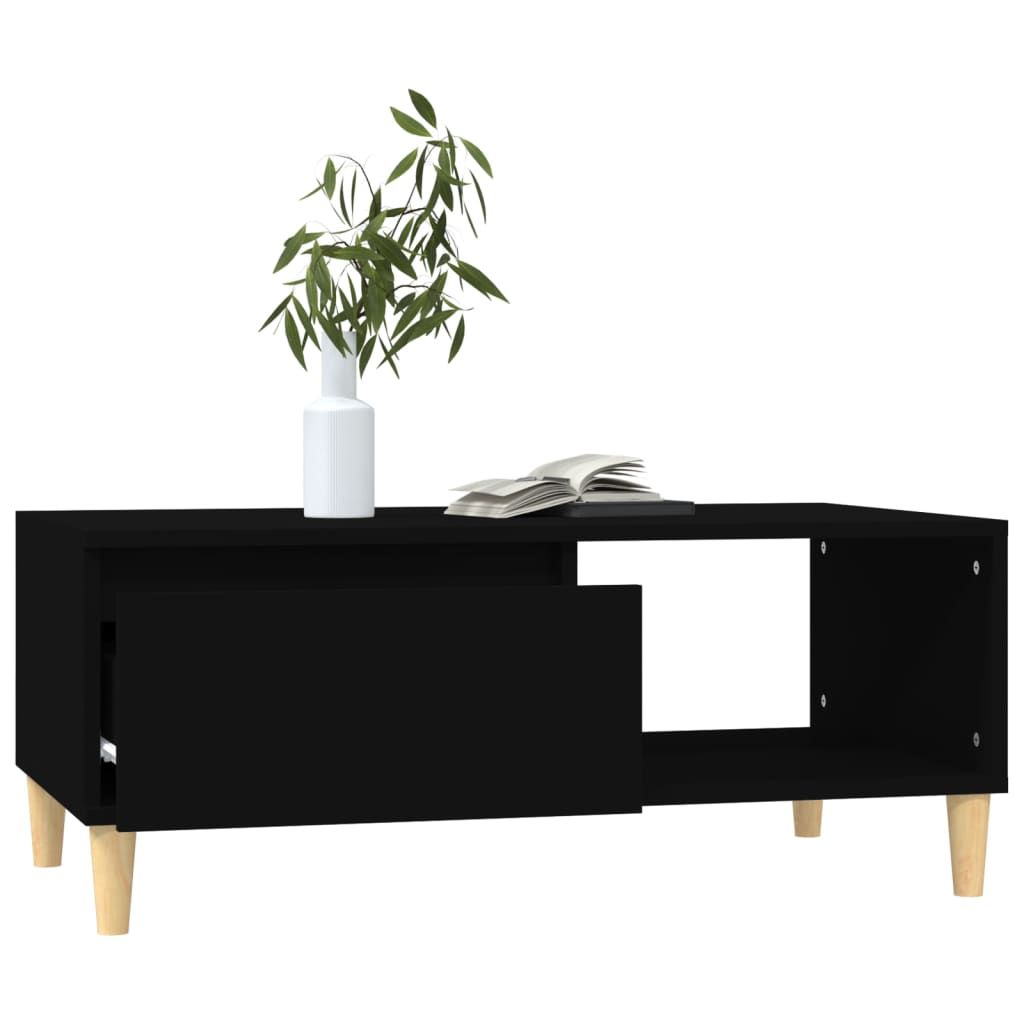 vidaXL Coffee Table Black 90x50x36.5 cm Engineered Wood