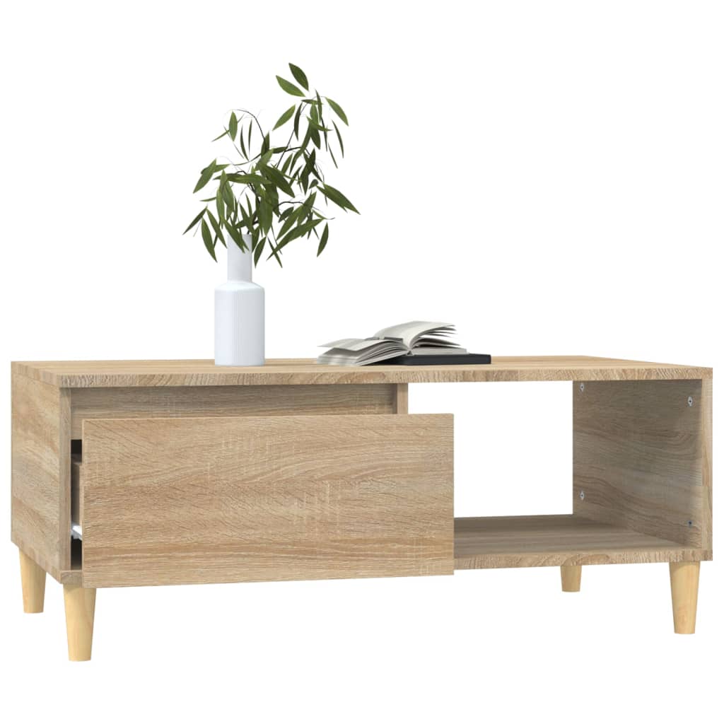 vidaXL Coffee Table Sonoma Oak 90x50x36.5 cm Engineered Wood