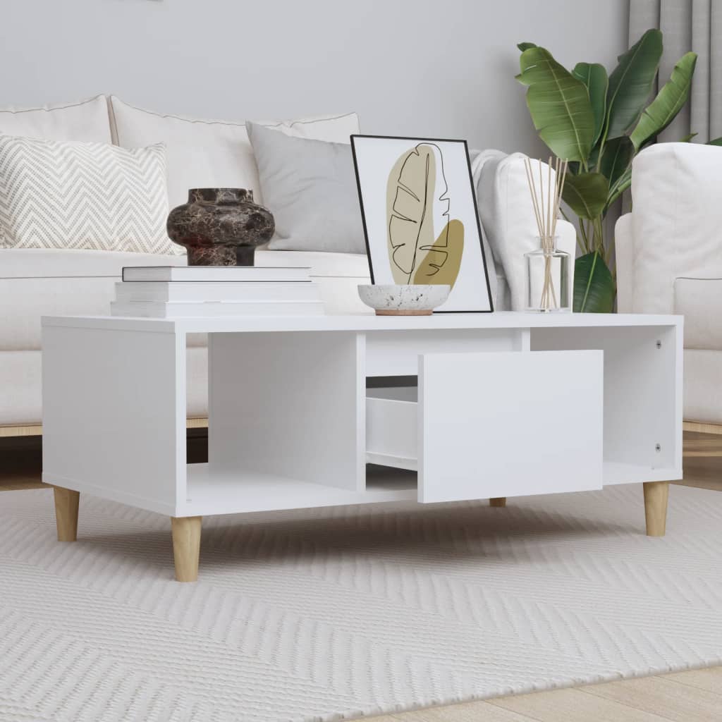 vidaXL Coffee Table White 90x50x36,5 cm Engineered Wood