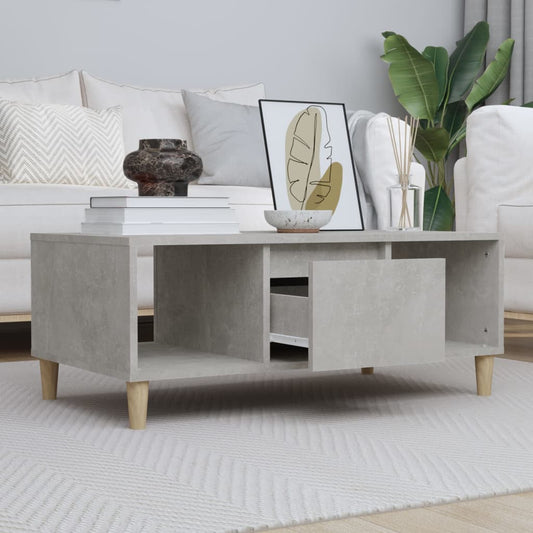 vidaXL Coffee Table Concrete Grey 90x50x36,5 cm Engineered Wood